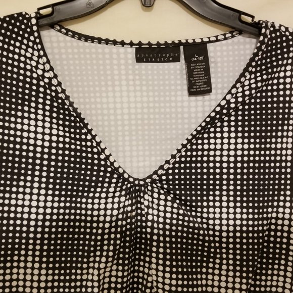 Apostrophe Stretch Long Sleeve Poked Dot Blouse Size – L (14 – 16) - Picture 5 of 5